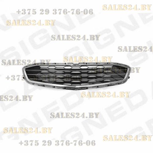 Решетка в бампер центр. (с хром. рамкой черная матовая.) CHEVROLET MALIBU 16-19 | SIGNEDA / Польша -Тайвань - Китай