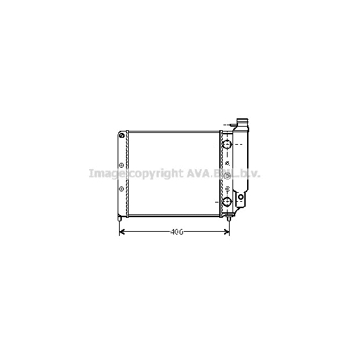 Радиатор охл. ДВС RENAULT 21 (1.7i 86-89) P350*358*18 (M.KL-)