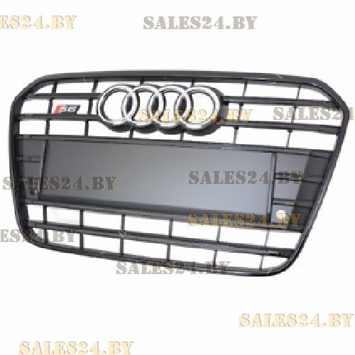 Решетка радиатора 11-15 S LINE черная+молд.хром+рамка хром AUDI A6 C7 2011-2016 | AVG / Чехия — Тайвань — Китай