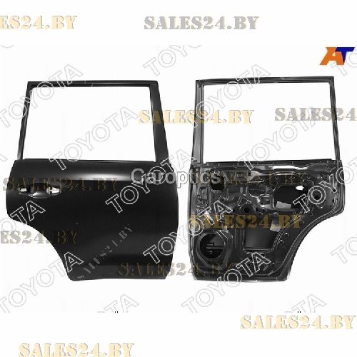 Дверь задняя без отверстий под молдинг 16- правая TOYOTA LAND CRUISER 200 2008-2019 | AVG / Чехия — Тайвань — Китай