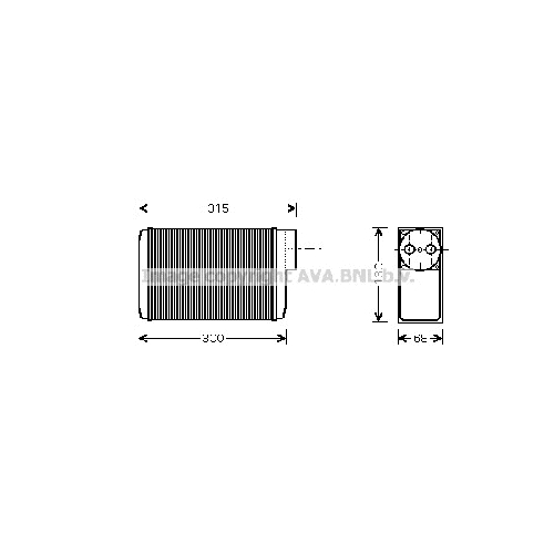 Радиатор печки SKODA FELICIA (Diesel) P255*121*61