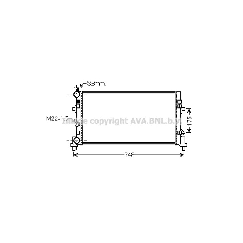 Радиатор охл. ДВС SEAT IBIZA (1.2-1.6,1.6TDi 03/08-) P650*340*26 (M.KL+/-) 2 Радиатор охл. ДВС SEAT IBIZA (1.2-1.6,1.6TDi 03/08-) P650*340*26 (M.KL+/-) 1