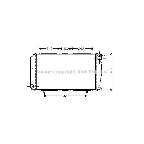 Радиатор охл. ДВС SUBARU IMPREZA (2.0i,Ti92-00) P670*390*25 (M.KL+/-)