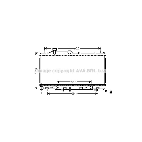 Радиатор охл. ДВС SUBARU LEGACY (2.0-2.5 09/03- ) P685*340*16 (A.KL+/-)