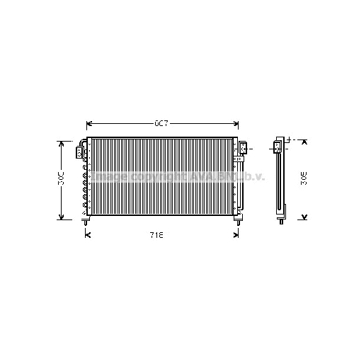 Радиатор кондиционера SUBARU LEGACY ( 2.0-2.5 i 07/95-10/98) P655*305*25 (M/A)