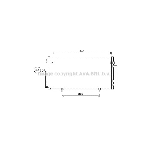 Радиатор кондиционера SUBARU IMPREZA ( ALL 11/02-04 ) P670*330*16 (M/A)
