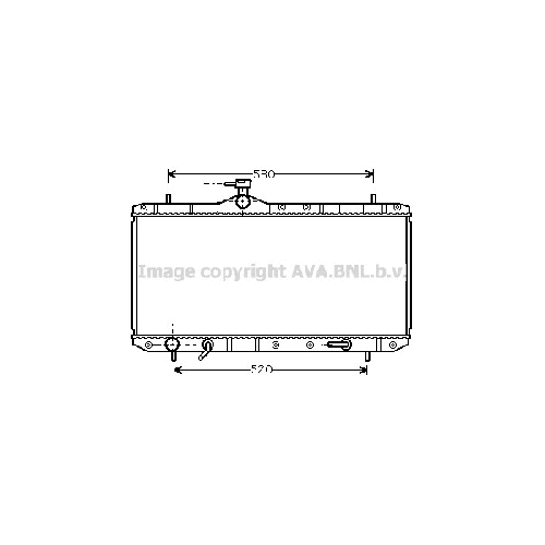 Радиатор охл. ДВС SUZUKI LIANA (1.3-1.6 03/01-) P700*350*30 (A.KL+/-)