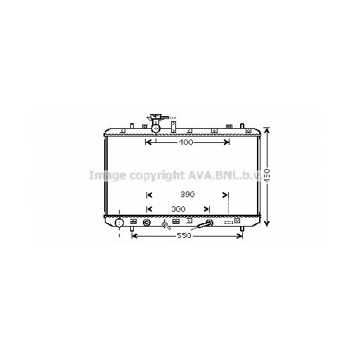 Радиатор охл. ДВС SUZUKI SX4 (1.5-2.0 10/05-) P710*375*16 (A.KL+/-)