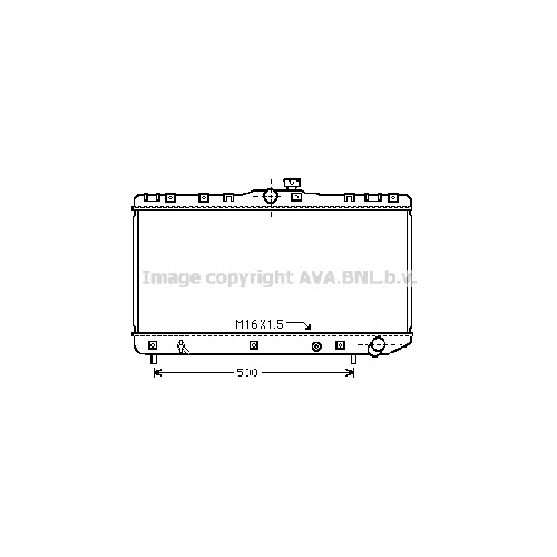 Радиатор охл. ДВС TOYOTA COROLLA (2.0D 92-97) P699*350*26 (M.KL+/-)