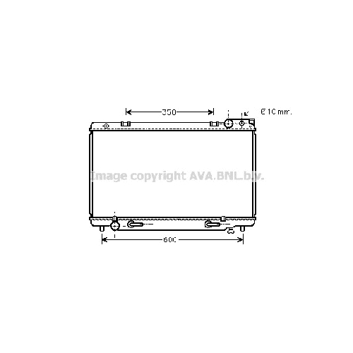 Радиатор охл. ДВС TOYOTA PREVIA (2.4 91-97) P668*425*16 (M.KL+/-)