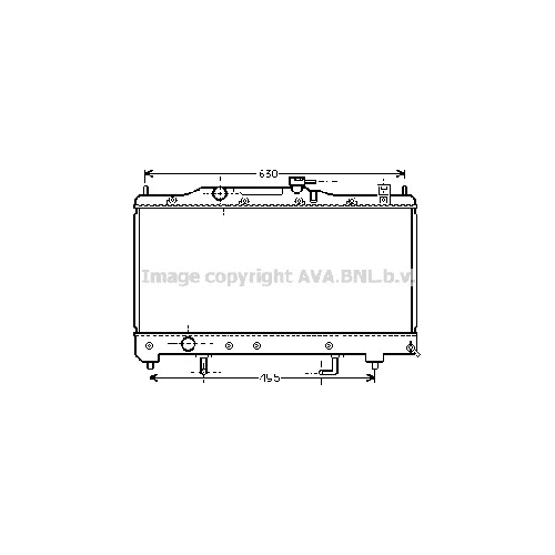 Радиатор охл. ДВС TOYOTA AVENSIS (1.6-1.8 98-) P660*325*16 (A.KL+/-)