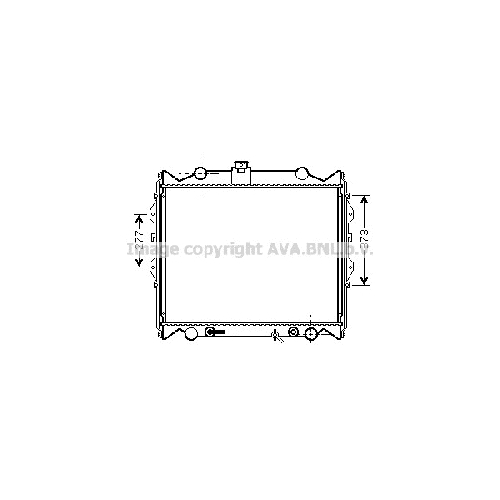 Радиатор охл. ДВС TOYOTA LAND CRUISER (3.0TD 96-) P575*643*24 (A.KL+/-)