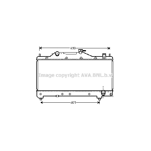 Радиатор охл. ДВС TOYOTA AVENSIS (1.6-1.8 07/00-02/03) P658*325*16 (M.KL+/-)