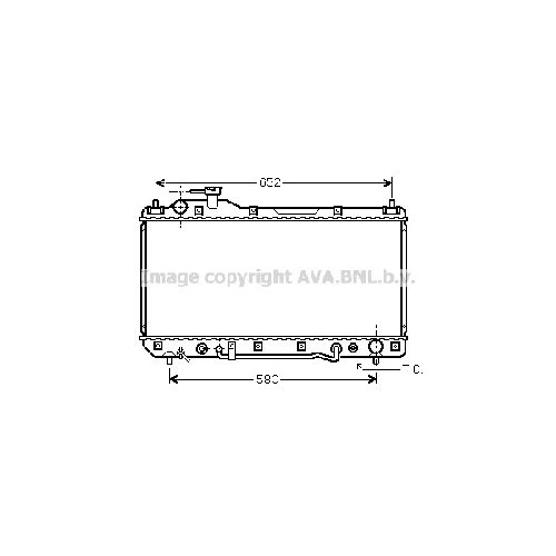 Радиатор охл. ДВС TOYOTA RAV-4 (2.0 09/97-07/00) P693*352*16 (A.KL+/-)