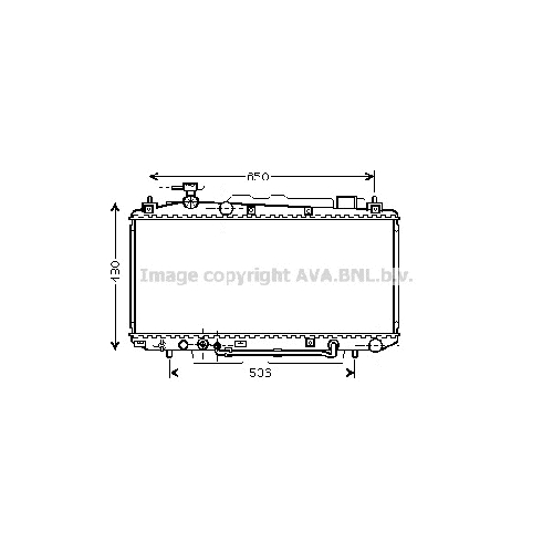 Радиатор охл. ДВС TOYOTA RAV-4 (2.0 05/00-10/05) P738*375*16 (A.KL+/-)