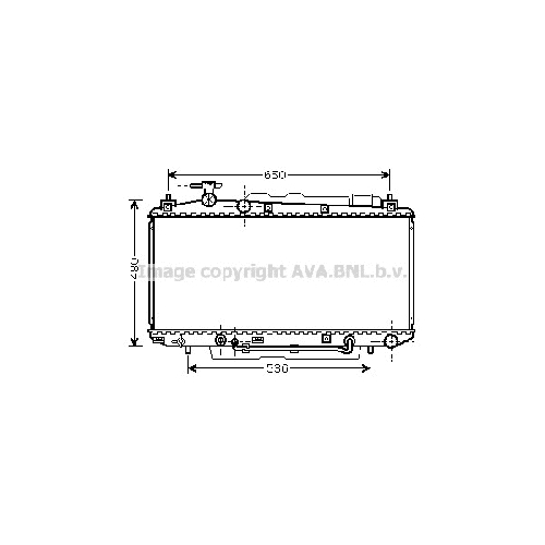 Радиатор охл. ДВС TOYOTA RAV-4 (2.0 05/00-10/05) P738*375*16 (A.KL+/-)