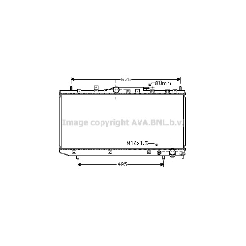 Радиатор охл. ДВС TOYOTA AVENSIS (2.0TD 07/00-02/03) P700*375*27 (M.KL+/-)