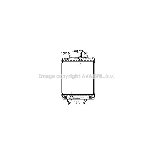 Радиатор охл. ДВС CITROEN C2 (1.0i 04/05-) P374*326*16 (M.KL+/-)