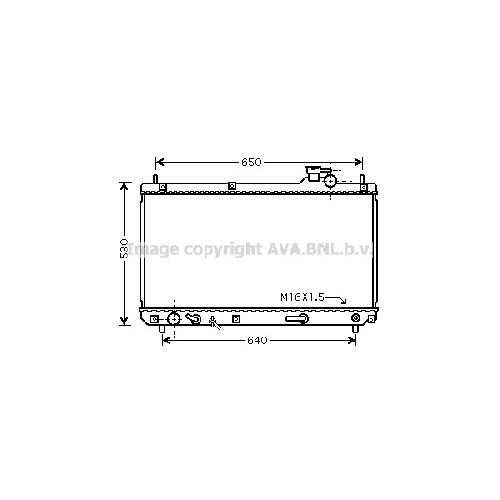 Радиатор охл. ДВС LEXUS RX300 (3.0i 01/98-02/03) P738*450*16 (A.KL+/-)