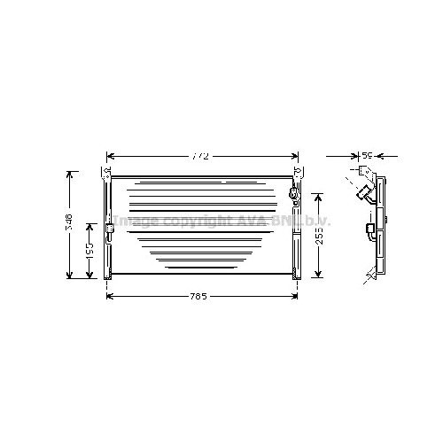 Радиатор кондиционера TOYOTA RAV-4 (2.0i 94-00) P790*310*22H/A