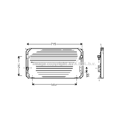 Радиатор кондиционера TOYOTA COROLLA (Benzine 05/92-05/93) P692*342*25H/A