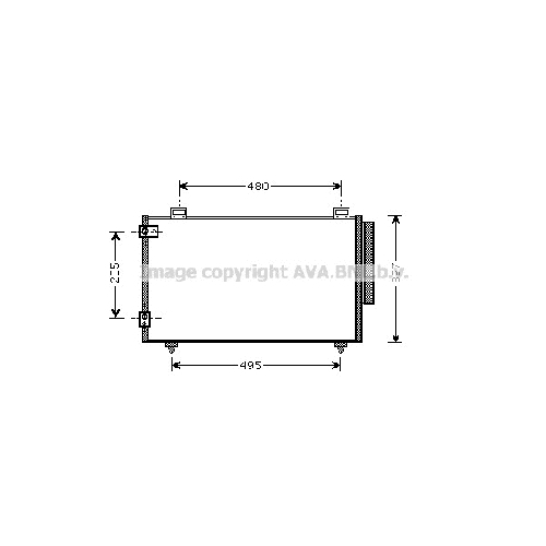 Радиатор кондиционера TOYOTA COROLLA ( All 10/01-) P607*370*17 (H/A)