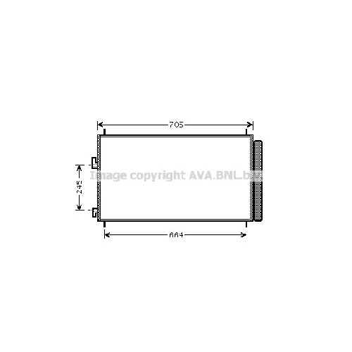 Радиатор кондиционера TOYOTA RAV-4 ( All 11/05-) P675*415*16 (M/A)