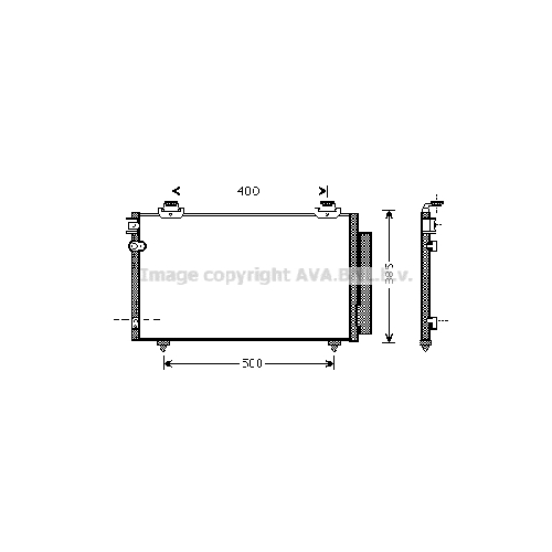Радиатор кондиционера TOYOTA COROLLA (1.6-.1.8i, 2.0D-4D 04-09) P620*370*16