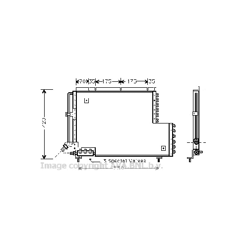 Радиатор кондиционера VOLVO 740/940/960 (2.0-2.9i,2.4D/TD 09/90-) P580*395*25