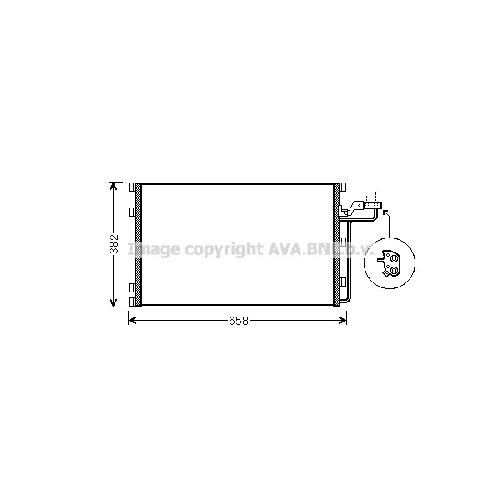 Радиатор кондиционера VOLVO C70 (2.4-2.5i,1.6-2.4TD12/02-) P585*380*16